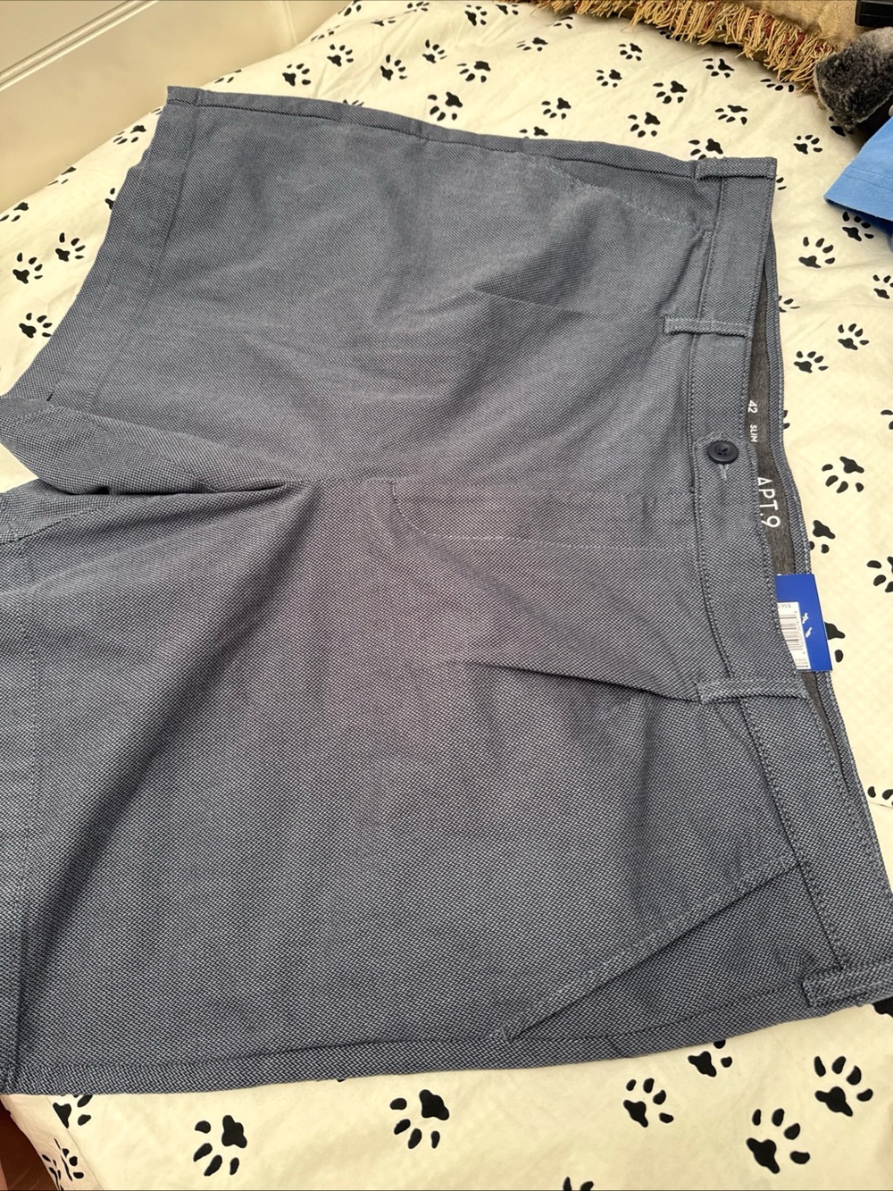 Apt. 9 Men's Slate Blue Flat-Front Shorts